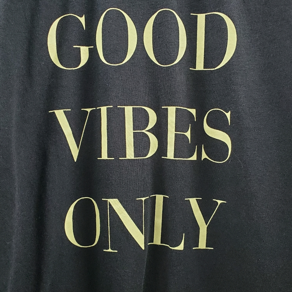 Fabletics Good Vibes Only Graphic Tee Cotton Shir… - image 2